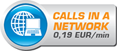 Calls in a network 0.19 EUR/min